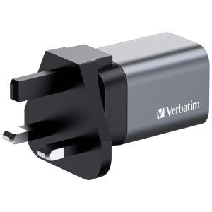 Încărcător Verbatim GNC-35 GaN încărcător 2 porturi 35 W USB A/C (UE/UK/SUA)