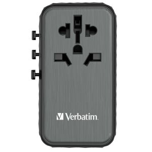 Adapter Verbatim UTA-06 GaN III Universal Travel Adapter with 2 x USB-C PD 100W & QC 4+ / 2 x USB-A QC 3.0