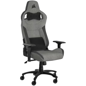 CORSAIR T3 Rush 2023 Fabric Gaming Chair - Gray and Charcoal