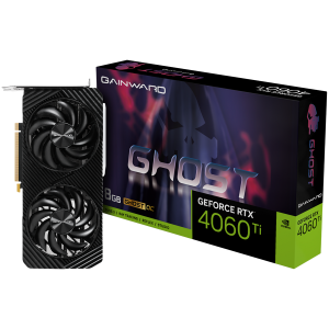 GAINWARD GeForce RTX 4060Ti Ghost 8GB GDDR6, 128 bits, 1x HDMI 2.1, 3x DP 1.4a, two fans, 1x 8-pin Power connector, recommended PSU 650W, NE6406T019P1-1060B.