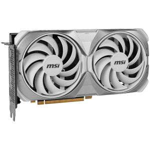 MSI Video Card NVidia GeForce RTX 4070 SUPER 12G VENTUS 2X WHITE OC, 12GB GDDR6X, 192-bit, 2505 MHz Boost, 7168 CUDA Cores, PCIe 4.0, 3x DP 1.4a, HDMI 2.1a, RAY TRACING, Dual Fan, 650W Recommended PSU, 3Y