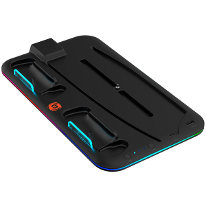 CANYON CS-5, Stand încărcător PS5, cu lumină RGB, 315*185*28mm, cu cablu 23CM+0.5cm, 475±10g, Negru