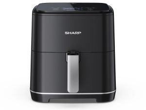 Device for healthy cooking Sharp AF-GS552AE-B Air Fryer, 5.5L Frying Basket, 1650 W, Digital Program Control, 8 Pre-set Programs, Pre-heat, Reheat, Keep warm, Cook from frozen, Black