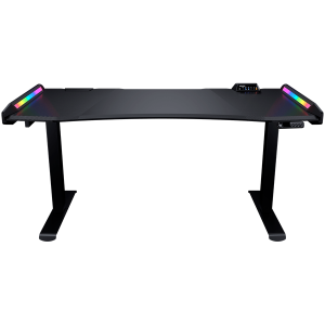 COUGAR E-MARS - Electrical Gaming Desk, Dual Elevated Motors, Adjusting Lever and Memory Heights, Automatic Safety Brake, RGB Lighting, 1533x771(mm), RGB Button/USB 3.0 Type-C x1/USB 3.0 Type-A x2/Type-C Monitor Extension/Audio Jacks x2