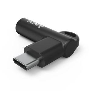 Адаптер Hama, USB-C – 3,5 mm жак, Aux, 90°, 201701