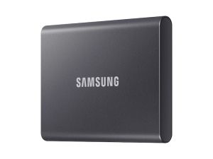 SAMSUNG Portable SSD T7 1TB external USB 3.2 Gen 2 titanium gray