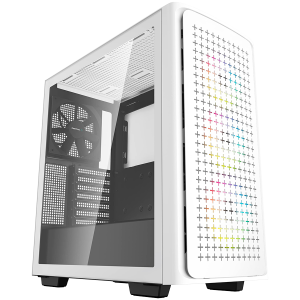 DeepCool CK560 White Mid Tower Case, Mini-ITX / Micro-ATX / ATX / E-ATX, 2xUSB3.0, 1xAudio, 1xType-C, ABS+SPCC+Tempered Glass, Mesh PaneR-CK560-BKAAE4-G-1