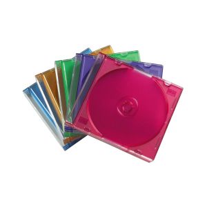 Cutii de CD subțiri pentru discuri Hama, pachet de 25,colorat