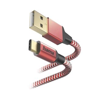 Hama "Reflective" Charging Cable, USB-A - USB-C, 201559