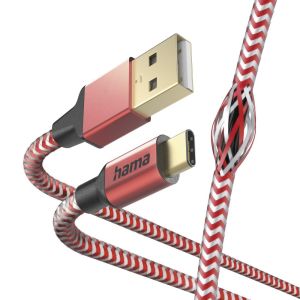 Hama "Reflective" Charging Cable, USB-A - USB-C, 201559