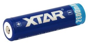 Baterie reîncărcabilă XTAR pentru lanterne 18650 cu protecție, 2600mAh, Li-ion