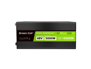 Invertor GREEN CELL, 48/220V, DC/AC, 5000W/10000W, INVGCP5000LCD LCD Cleanundă sinusoidală