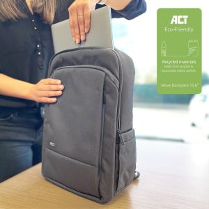 ACT Move backpack for laptops up to 15.6" made from recycled plastic bottles