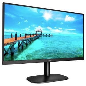 Monitor 2x AOC 27B2QAM 27" WLED VA 1920x1080@75Hz, 4ms GTG, 250cd/m2, 4000:1, 20M:1 DCR, Low Blue Light, Tilt, D-SUB, HDMI, DP, Speakers, Black + Neomounts Flat Screen Desk Mount (clamp/grommet) for 2 screens, 10"-32"