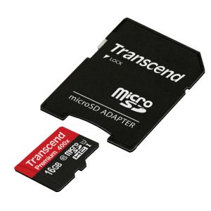 Memory Transcend 16GB micro SDHC UHS-I Premium (with adapter, Class 10)
