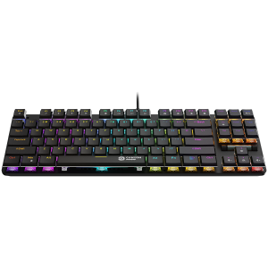 CANYON Cometstrike GK-50, 87keys Mechanical keyboard, 50million times life, GTMX red switch, RGB backlight, 20 modes, 1.8m PVC cable, metal material + ABS, US layout, size: 354*126*26.6mm, weight:624g, black