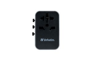 Adapter Verbatim UTA-04 Universal Travel Adapter with 1 x USB-C PD 61W & QC 3.0 / 1 x USB-C / 3 x USB-A