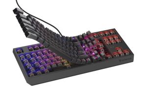 Tastatură Genesis Gaming Keyboard Thor 230 TKL US RGB Mecanic Outemu Maro Negru Hot Swap
