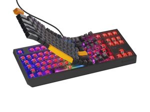 Tastatură Genesis Gaming Keyboard Thor 230 TKL Anchor Gri Negativ US RGB Mecanic Outemu Red