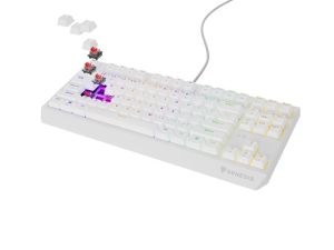 Tastatură Genesis Gaming Keyboard Thor 230 TKL US RGB Mecanic Outemu Roșu Alb Hot Swap
