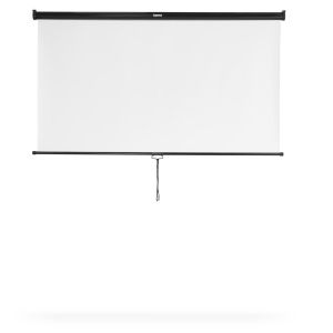 Hama Roll-up screen, 175 x 175 cm, mobile, for ceiling or wall mounting, white