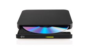 Optical Drive Hitachi-LG GP96YB70 Slimmest External DVD-RW, Super Multi, Lightest, Android Connectivity, Win 10 & MAC OS Compatible, Black
