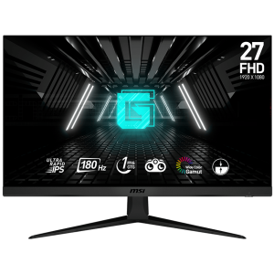 MSI G2712F Gaming Monitor, 27" 180Hz, FHD (1920x1080) 16:9, Ultra Rapid IPS Anti-glare, 1ms, 300nits, 1000:1, 178°/178°, Adaptive Sync, Adjustable Stand, 1x DP, 2x HDMI, 3Y Warranty