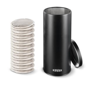 XAVAX Cutie pentru capsule de cafea pentru depozitarea a 20 capsule Senseo, Tassimo, Jacobs, metal, negru