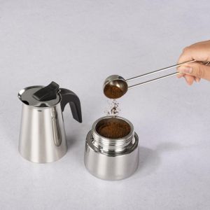 XAVAX Кафеварка за еспресо от неръждаема стомана за 4 чаши, 111274