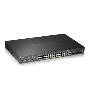 Switch ZyXEL GS-2220-28HP, 24 porturi Layer2+, 24x Gigabit PoE + 4x Gigabit combo (RJ45/SFP), gestionat