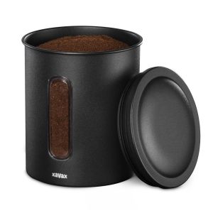 Xavax Coffee Tin for 500 g of Beans or 700 g of Powder, Airtight, Aroma-tight, bl