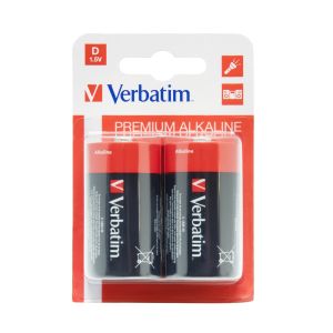 Battery Verbatim ALKALINE BATTERY D 2 PACK (HANGCARD)