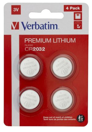 Battery Verbatim LITHIUM BATTERY CR2032 3V 4 PACK