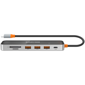 CANYON hub DS-13 7in1 4k USB-C Transparent Space Grey