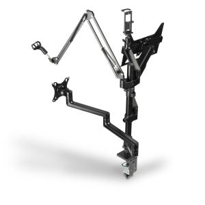 Hama Monitor Holder for Streaming Setup, 4 Arms, Height-adjustable, Swivel