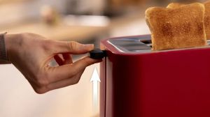 Toaster Bosch TAT4M224, MyMoment Compact toaster, 950 W, Auto power off, Defrost and reheat setting, Removable and foldable bun attachment, High lift, Red