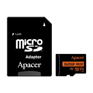 Card de memorie Apacer microSDXC 128GB UHS-I U3 V30 A2, Adaptor - AP128GMCSX10U8-R