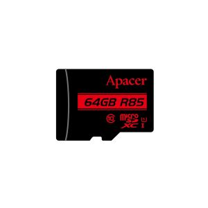 Apacer microSDXC 64GB UHS-I U1 R85 Class10, Adapter - AP64GMCSX10U5-R