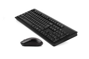 Set tastatură și mouse A4tech 4200N, mouse fără fir, V-track, negru