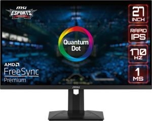 Monitor MSI G274QPF E2, 27", Rapid IPS, 1ms, 180Hz, AG, WQHD 2560x1440, Adaptive-Sync, DisplayHDR 400, NIGHT VISION, DP, 1 USB Type C, 2 HDMI, 400 nits, Heigh Adj. 130mm, Frameless, PIP/PBP, Vesa 75+TRUST GXT 404R Rana Gaming Headset