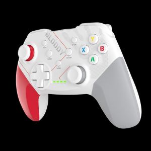 Controler de jocuri A4tech Bloody GPW50, mod dublu cu fir și fără fir, alb