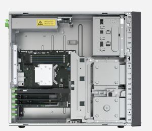 Сървър Fujitsu PRIMERGY TX1330 M5, Intel Xeon E-2388G 8C/16T 3.20 GHz, 1x32GB 2Rx8 DDR4-3200 U ECC), 2x480GB SSD 2.5"HP, Nvidia T400 4GB GDDR6, Basic 2.5' kit (8x) HP, RAID 0/1/10, 2x1GB(RJ45), ErP Lot9 for 8x HDDs, iRMCS6 eLCM, TPM 2.0 V1, PSU 500W HP