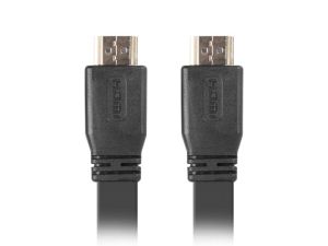 Кабел Lanberg HDMI M/M V2.0 cable 1m, 4K flat, black
