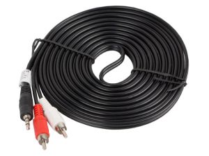 Cablu Lanberg mini jack 3.5mm (M) 3 pini -> 2X RCA (chinch) (M) cablu 5m