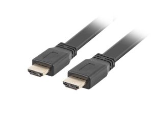 Cable Lanberg HDMI M/M V2.0 cable 0.5m, 4K flat, black