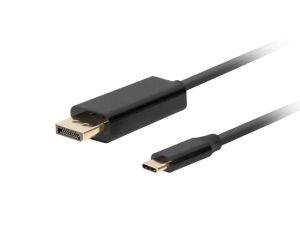 Cablu Lanberg USB-C (M) -> Displayport(M) 1.2 4K 60hz cablu 3m, negru