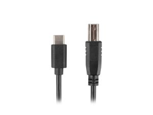 Cable Lanberg USB-C (M) -> USB-B (M) 2.0 ferrite cable 1.8m, black
