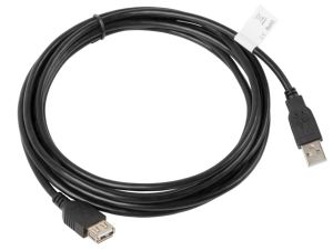 Cable Lanberg extension cable USB 2.0 AM-AF 2.0, 3m, black