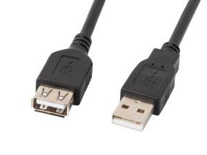 Cablu cablu prelungitor Lanberg USB 2.0 AM-AF, 5m, negru