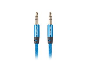 Cablu Lanberg mini jack 3.5mm M/M Cablu 3 pini 2m, albastru premium